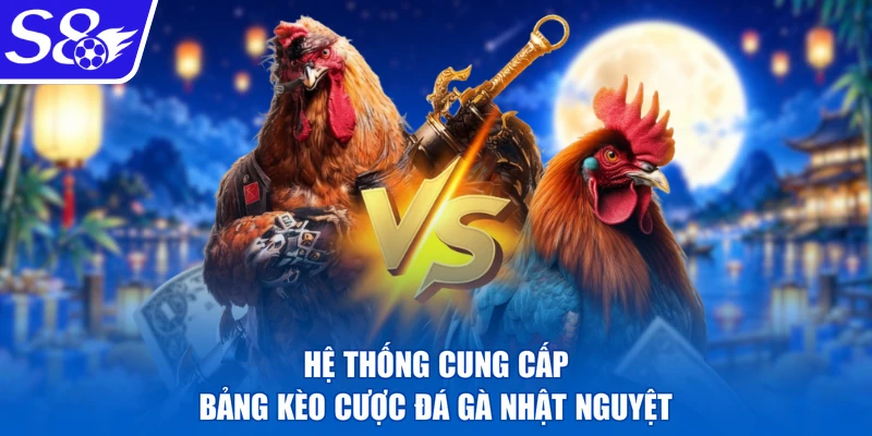 Hệ thống cung cấp bảng kèo cược đá gà nhật nguyệt